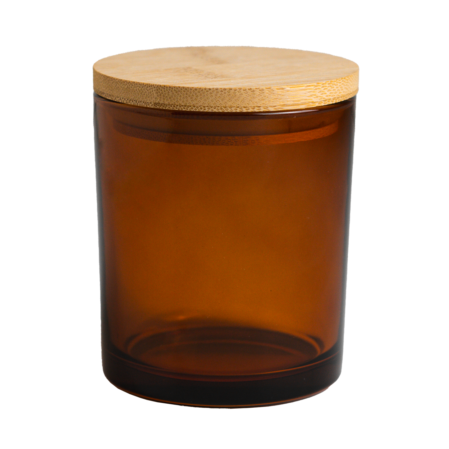 Amber Jar Wooden Lid 9.6 oz