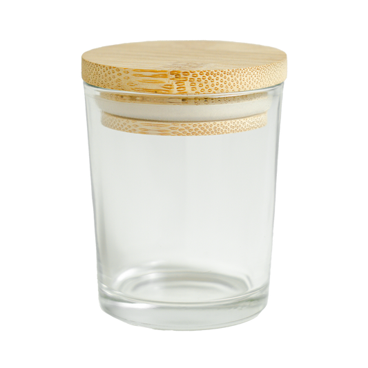 Transparent Jar Wooden Lid 3.6 oz