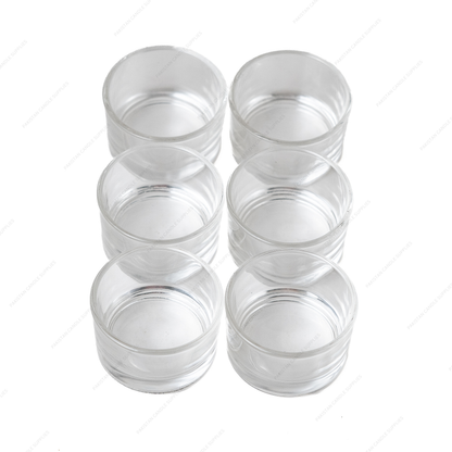 Tea Light Transparent Glass Jars - 1.18oz / 35ml