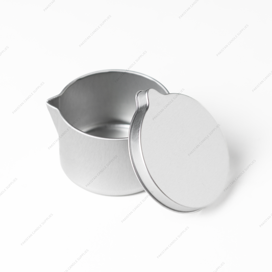 Massage Candle Tin with Pouring Sprout | Silver | 110 ml / 3.8 oz (Seamless)