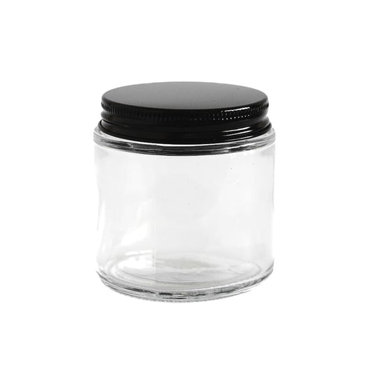 Clear Jar Black Lid 3.8 oz