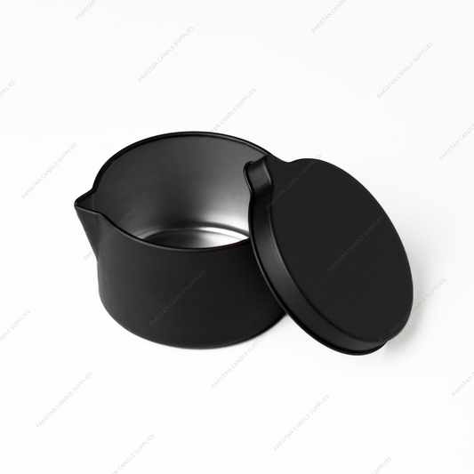 Massage Candle Tin with Pouring Sprout | Matte Black | 110 ml / 3.8 oz (Seamless)