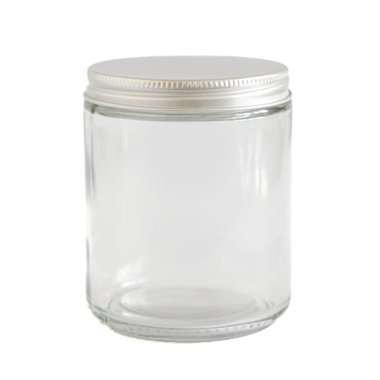 Clear Jar Silver Lid 8.4 oz