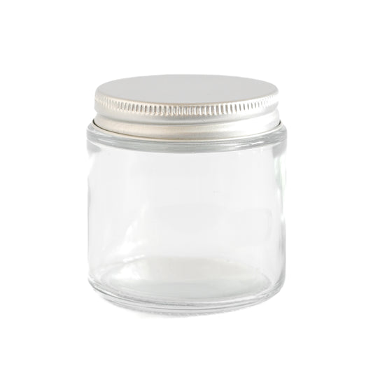 Clear Jar Silver Lid 3.8 oz