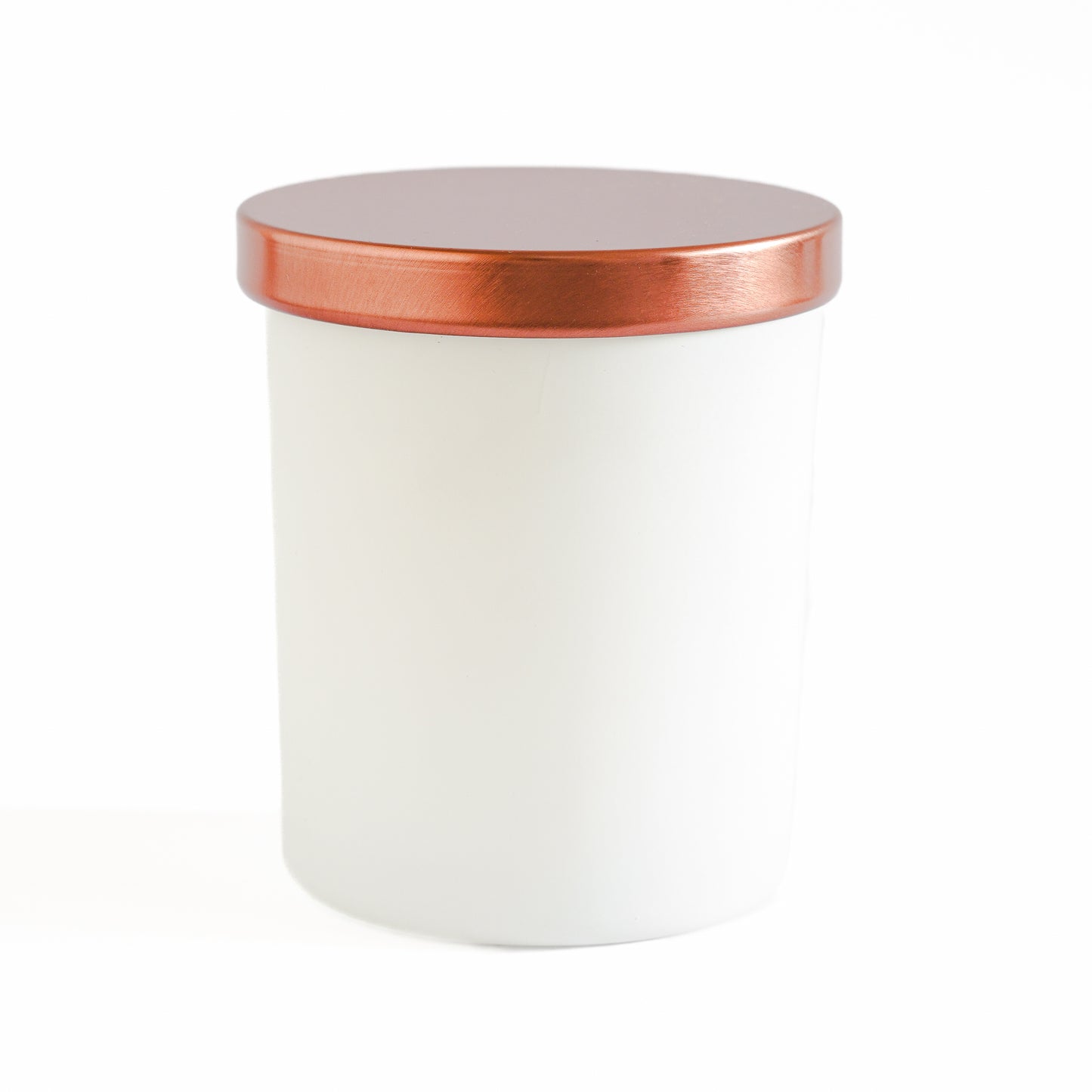 Matte White Jar Rose Gold Lid 6.5 oz