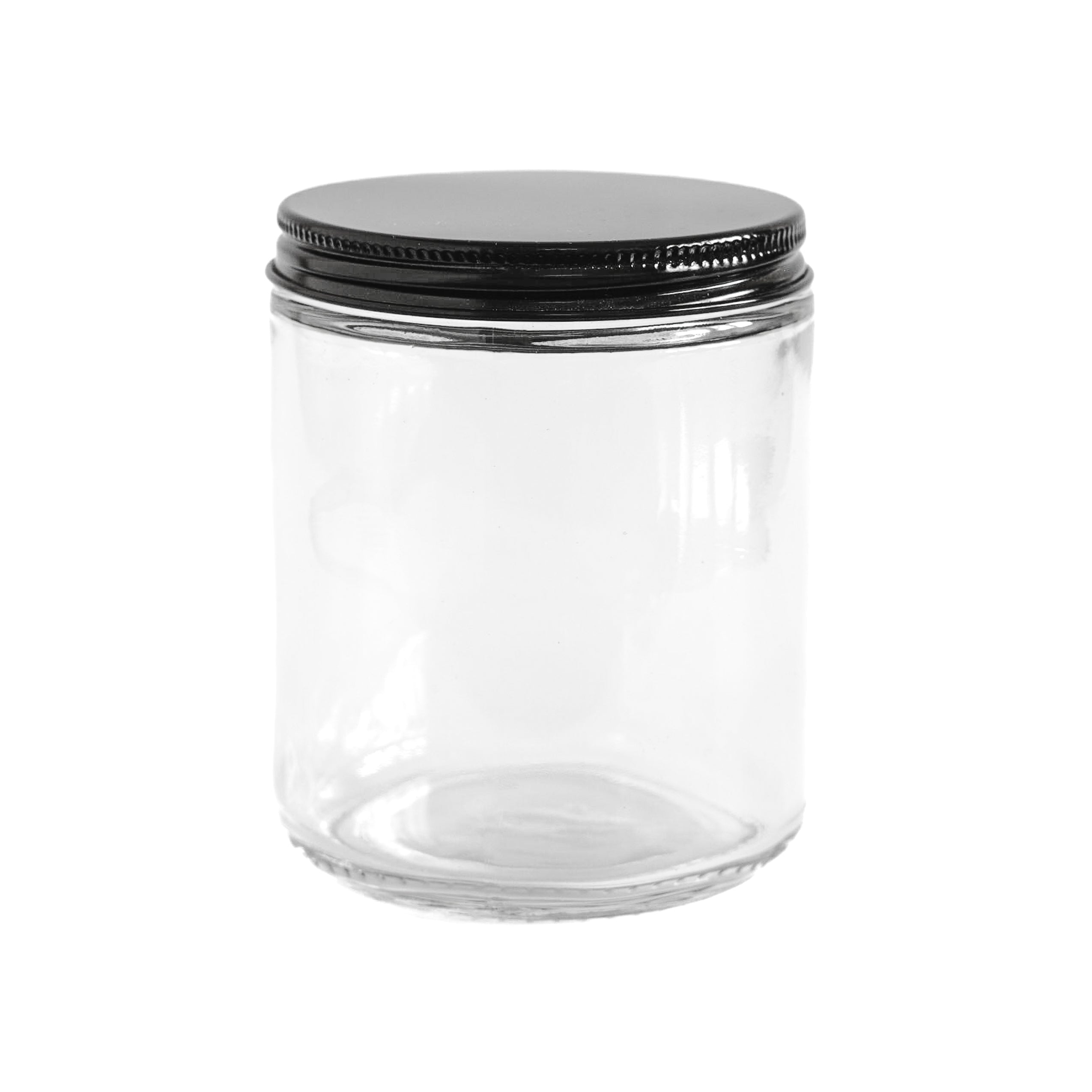 Clear Jar Black Lid 8.4 oz – Pakistan Candle Supplies