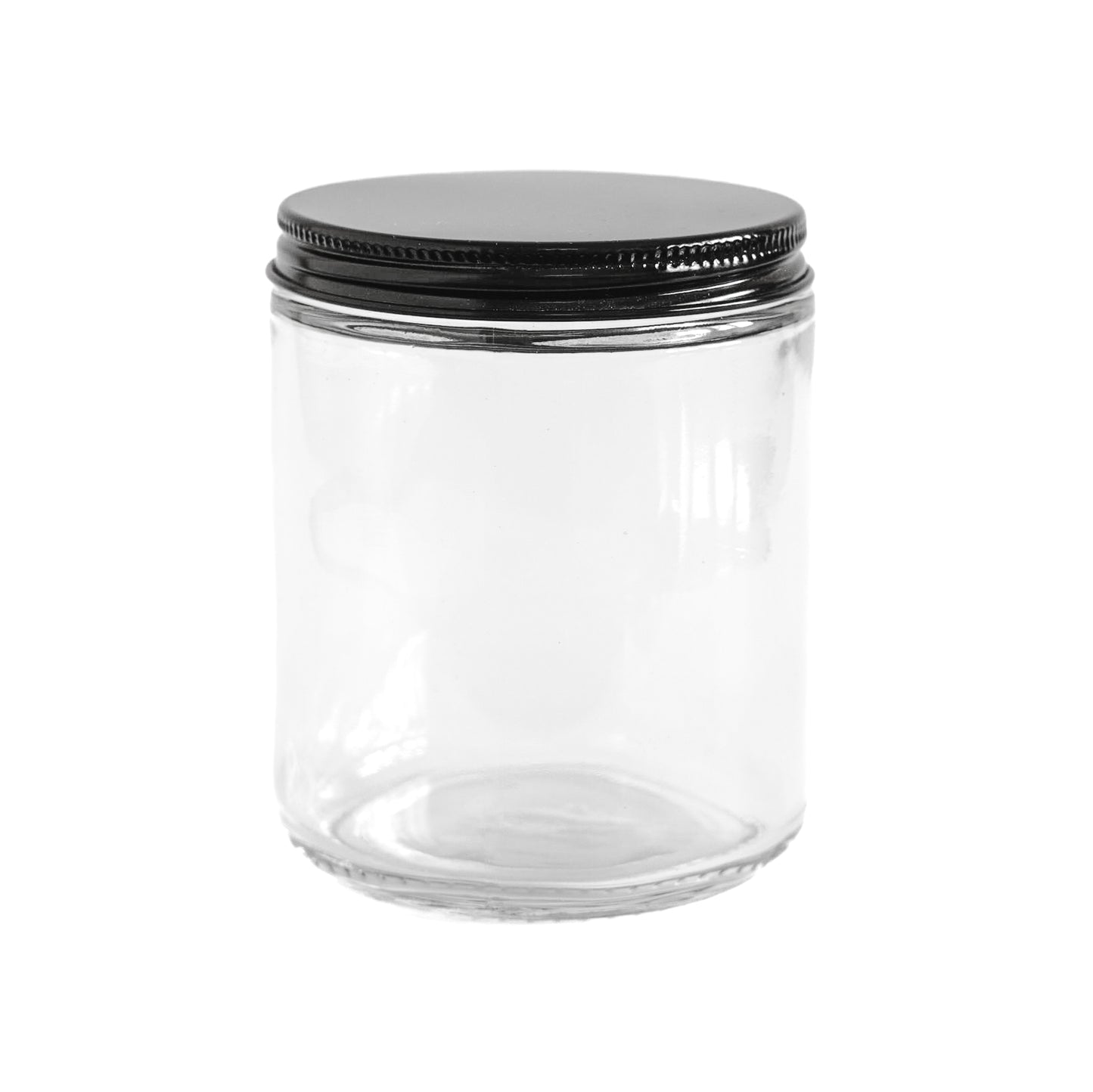 Clear Jar Black Lid 8.4 oz