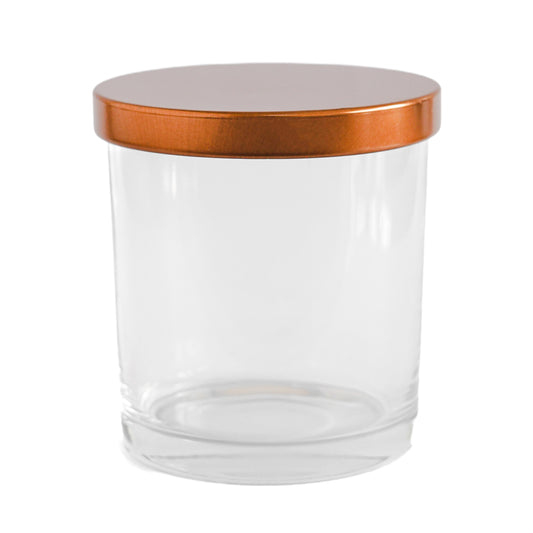 Transparent Jar Rose Gold Lid 9.6 oz