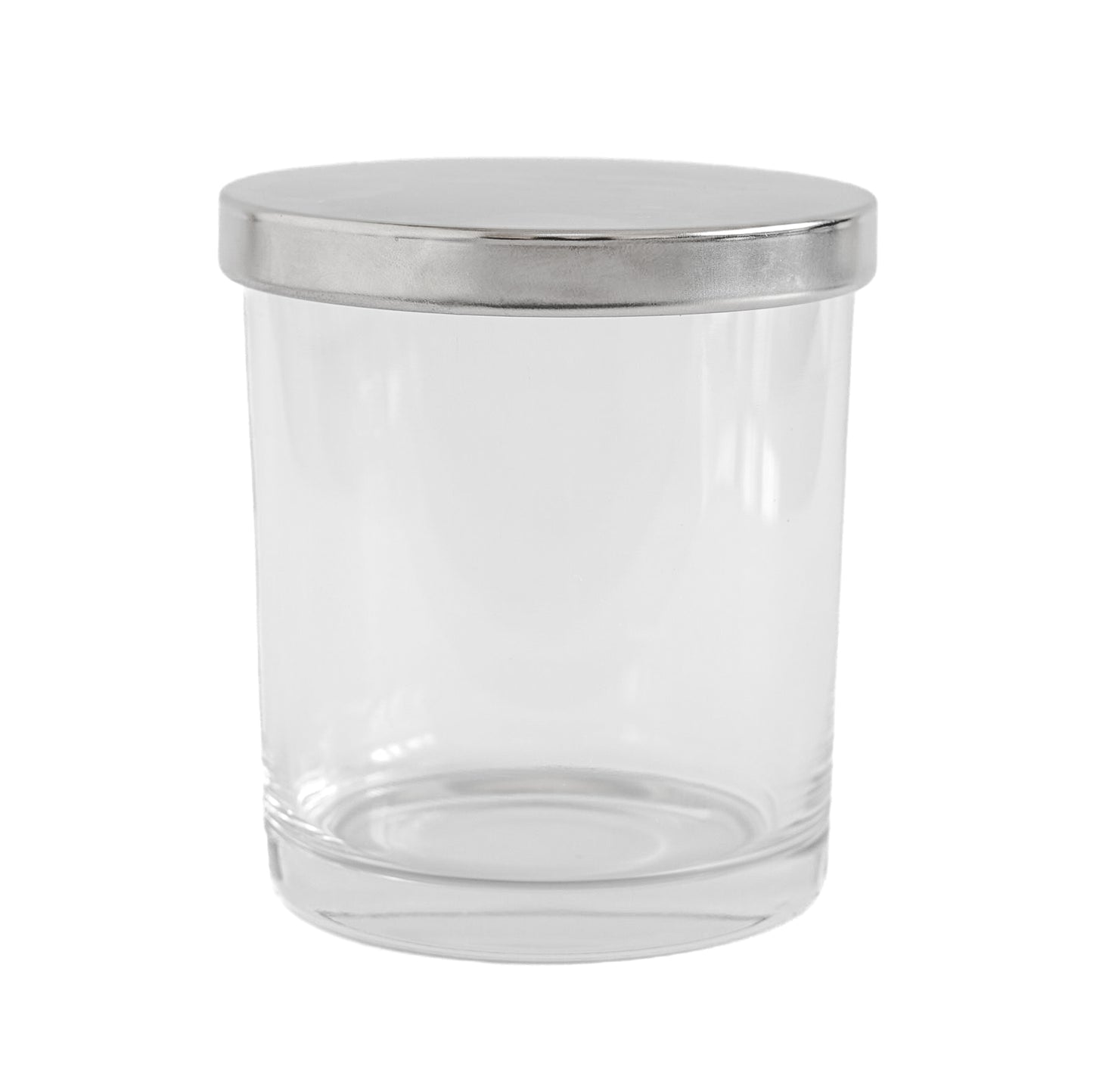 Transparent Jar Silver Lid 9.6 oz