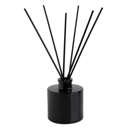 Black Glass Diffuser Bottle - Black Top - 120 ml / 4 oz