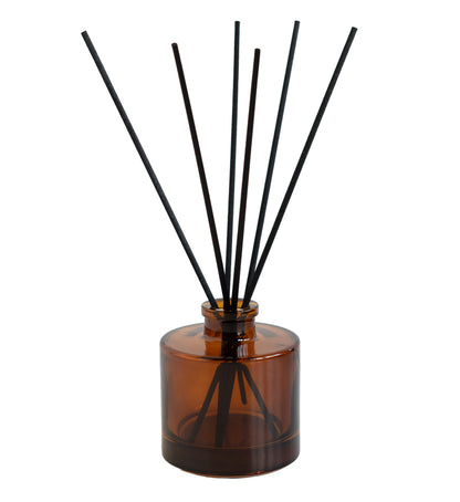 Amber Glass Diffuser Bottle - Black Top - 120 ml / 4 oz