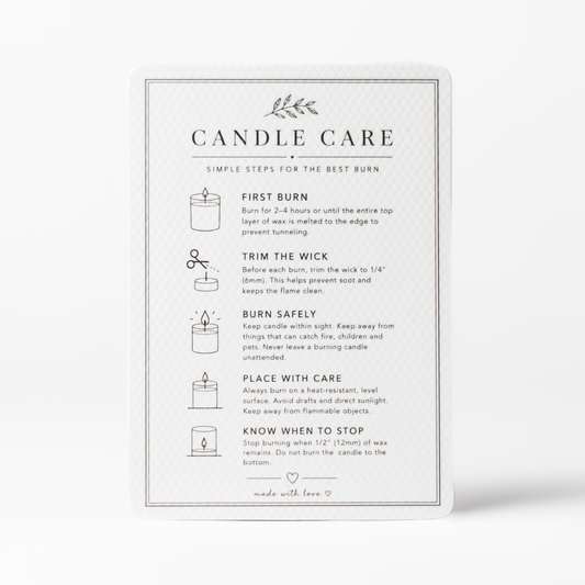Candle Care Card