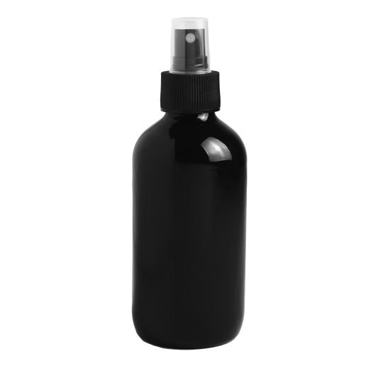 Glass Room & Linen Spray Bottle – Gloss Black - 250ml / 8.4oz