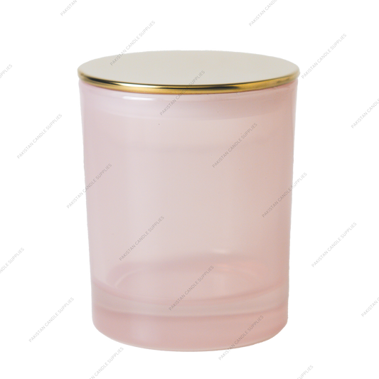 Translucent Pink Jar - Multiple Plug Lid Options - 9.6 oz